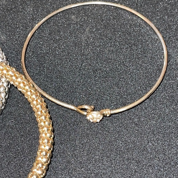 Gold & Silver Rhinestone Heart Bracelets - Picture 4 of 4